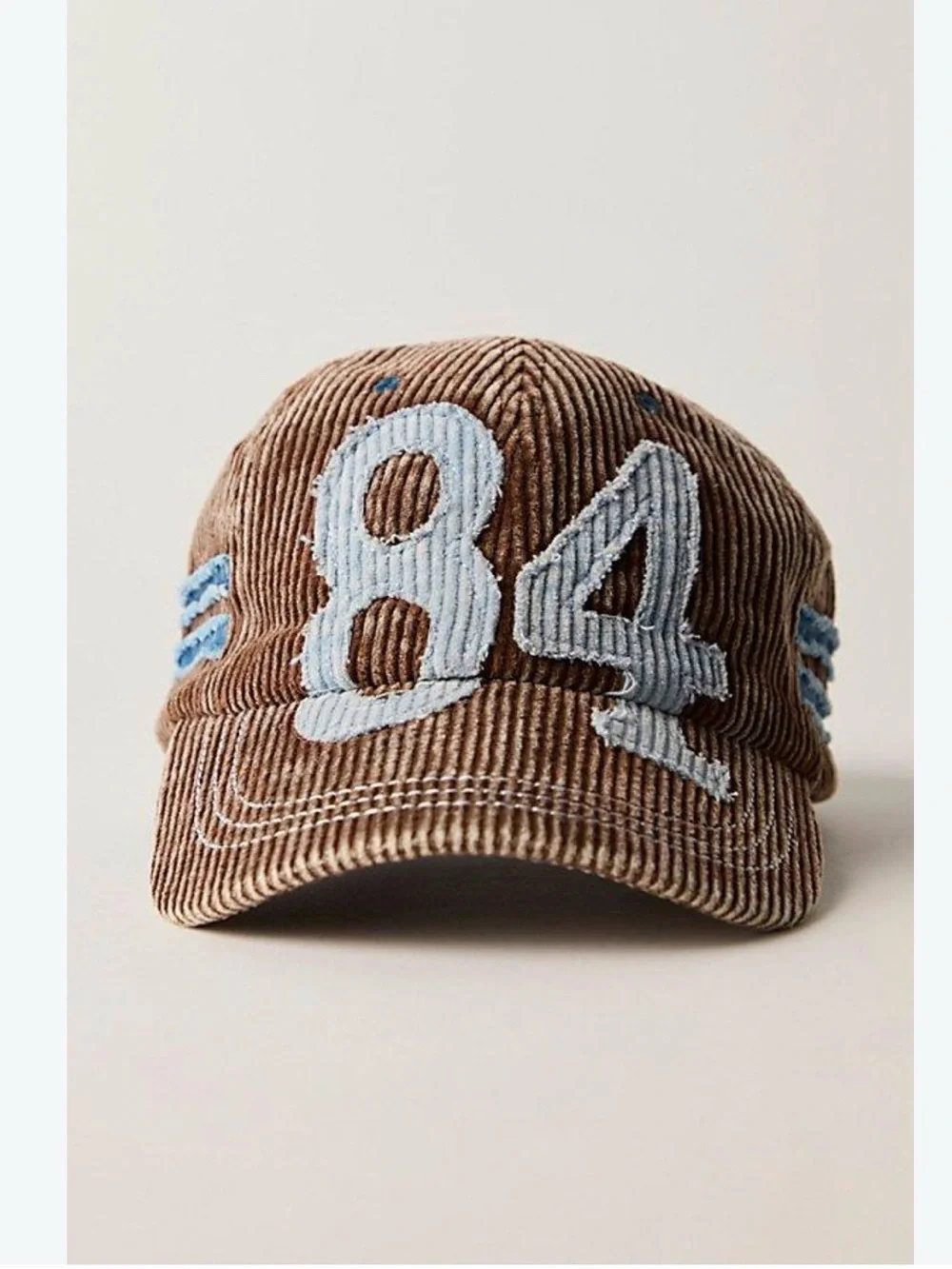Free People Hollie Varsity Baseball Hat in Chocolate